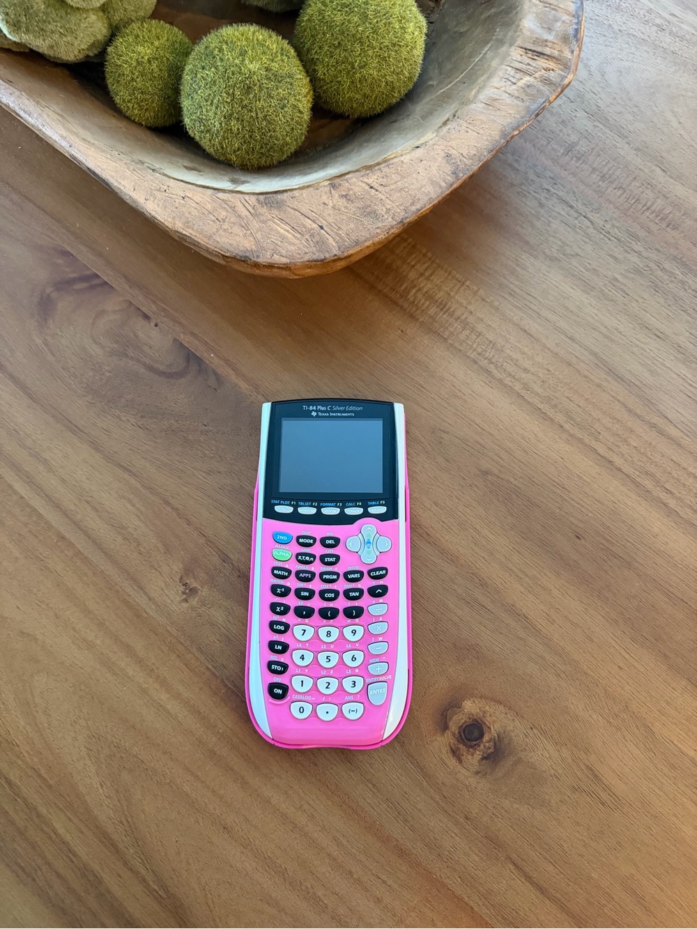 Texas Instruments TI-84 Plus C Silver Edition Graphing Calculator - Pink & White